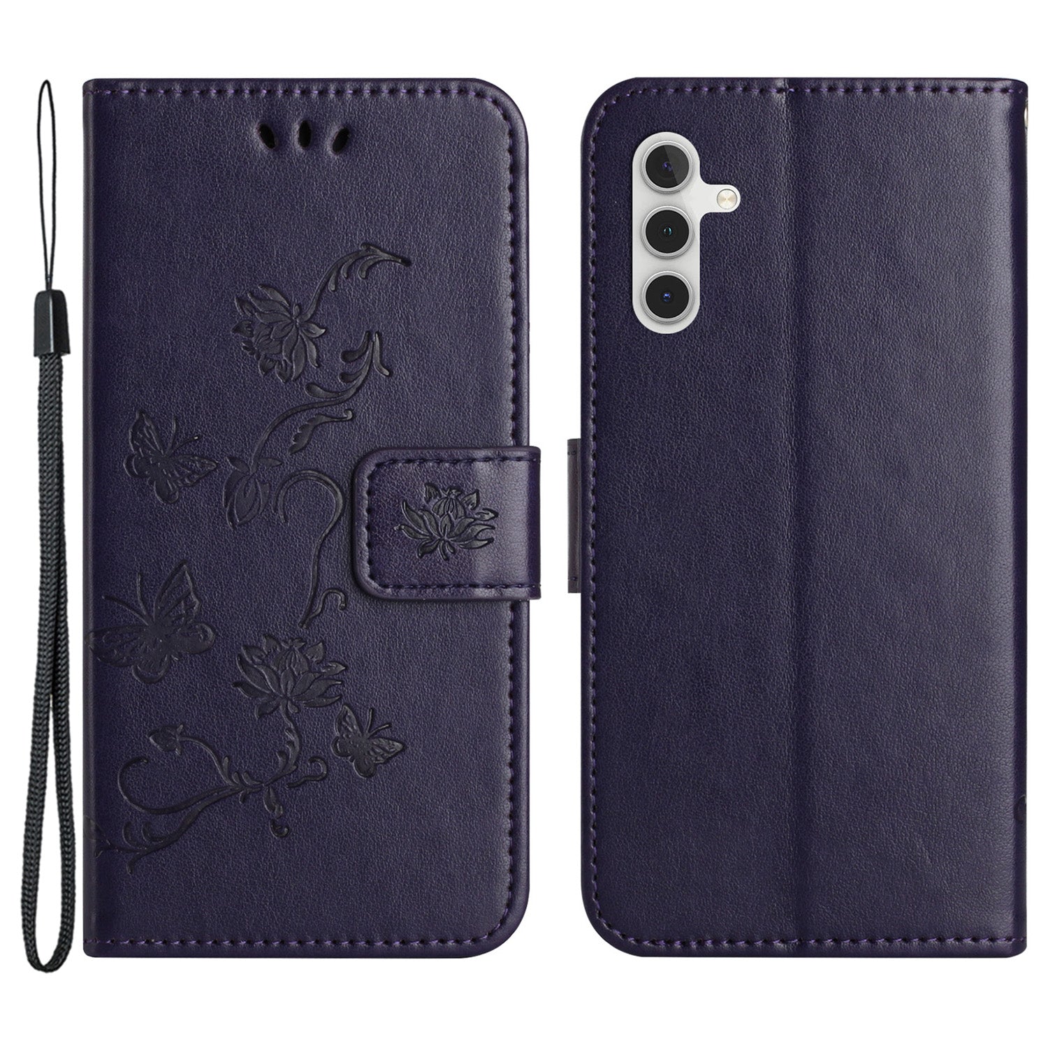 For Samsung Galaxy S23 FE PU Leather Wallet Phone Case Butterfly Flower Imprinted Stand Cover For Samsung Galaxy S23 FE PU Leather Wallet Phone Case Butterfly Flower Imprinted Stand Cover
